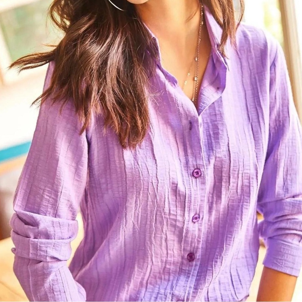 Lumiere Lavender Button-Down Shirt